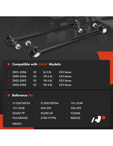 Enlaces de Barra Estabilizadora Delantera A-Premium BMW X5 2000-2006