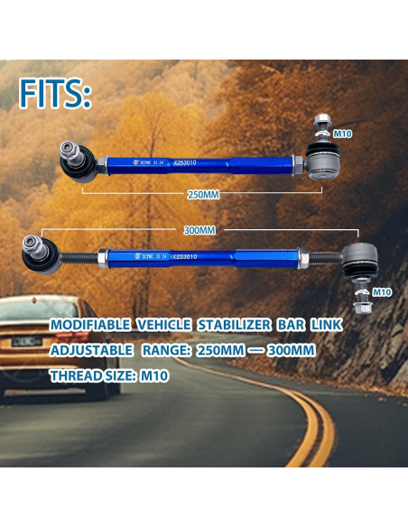 Barra Estabilizadora Delantera Ajustable XCPMC X253010 25-30 cm