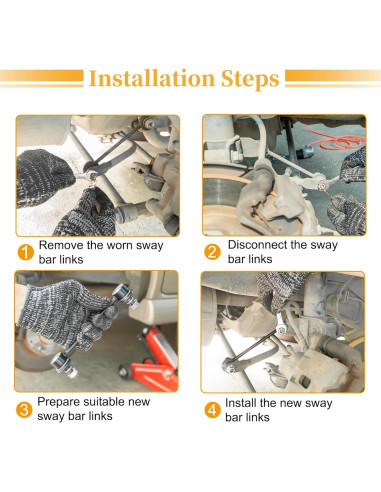 Enlaces de Barra Estabilizadora Delantera X AUTOHAUX para Mitsubishi