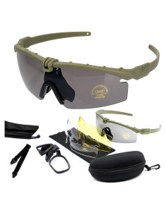 Gafas Deportivas Antivaho UV 400 con 3 Lentes Intercambiables