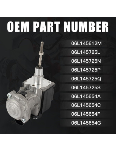 Actuador Electrónico de Turbo Seaforie 06L145612M para Audi