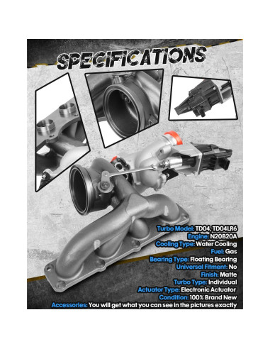 Turboalimentador DOFOCH 49477-02011 para BMW 2.0L N20