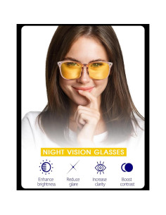 Gafas de Visión Nocturna TJUTR Amarillas Polarizadas 2