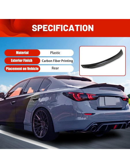 Alerón Duckbill ECOTRIC para Maletero Infiniti Q50 2014-2024