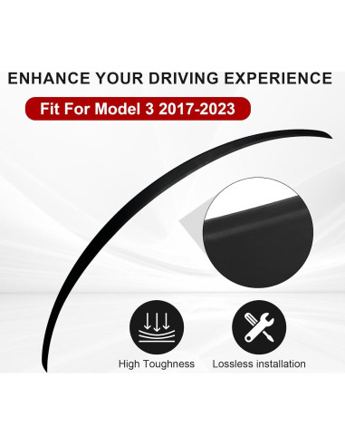 Spoiler trasero Tesla Model 3 2017-2023 ABS Negro Mate