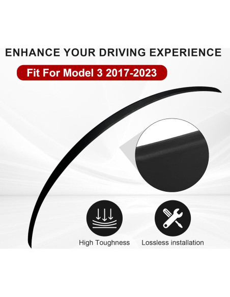 Spoiler trasero Tesla Model 3 2017-2023 ABS Negro Mate