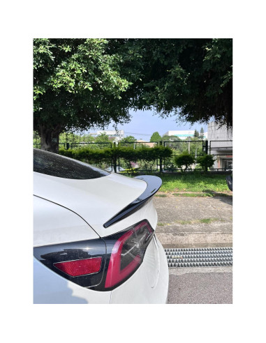 Alerón Trasero Tipo V Negro Brillante Optimal para Tesla Model 3 2017-2023