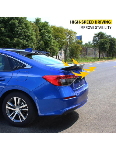 Alerón Trasero Maxzina Negro Brillante para Honda Civic Sedan 2022-2026