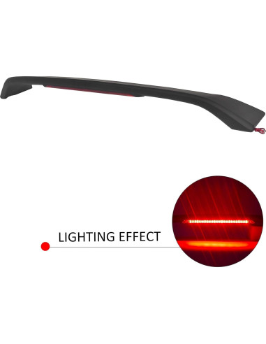 Ala de Spoiler Trasero ECOTRIC para Honda Civic 2013-2015 con Luz LED