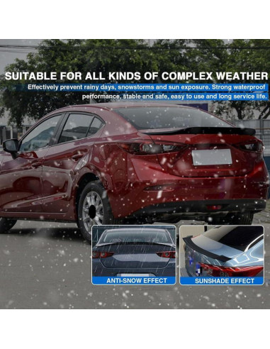 Alerón Trasero MotorFansClub para Mazda 3 Sedán 2014-2018 Negro