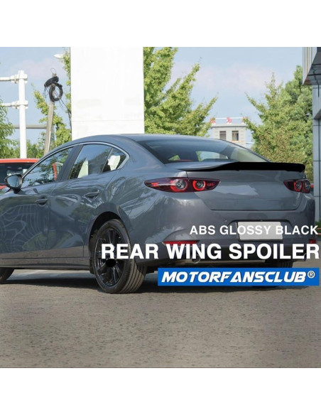 Alerón Trasero MotorFansClub para Mazda 3 Sedán 2014-2018 Negro