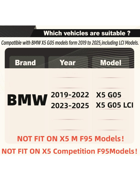 Alerón trasero STSEV01 para BMW X5 G05 2019-2025 negro brillante