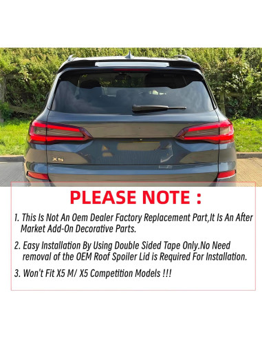 Alerón trasero STSEV01 para BMW X5 G05 2019-2025 negro brillante