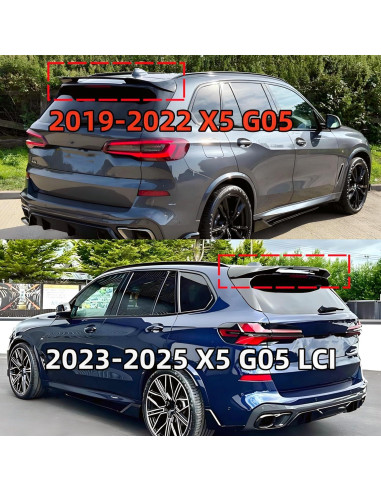 Alerón trasero STSEV01 para BMW X5 G05 2019-2025 negro brillante