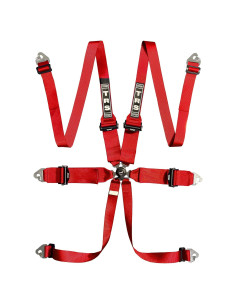 Arnés de Seguridad TRS Magnum FIA 8853/2016 Rojo 6 Puntos