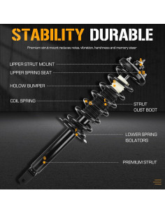 Amortiguador Completo Trasero Youxmoto para Honda Accord 2008-2012 2