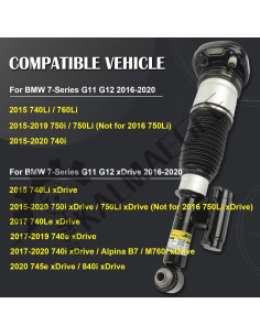 Amortiguadores de aire traseros Kalmaegee para BMW G11 G12 2016-2020 2