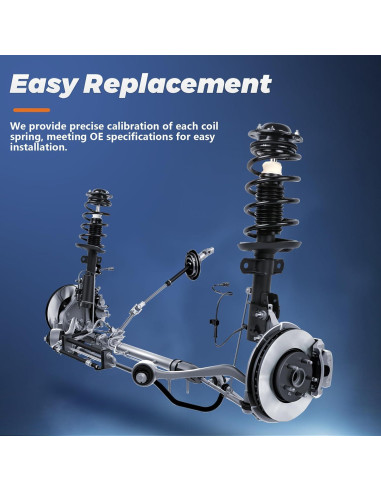 Conjunto de Resortes de Bobina Delantero y Trasero KUIPERAUTO para Mitsubishi Lancer 2008-2017
