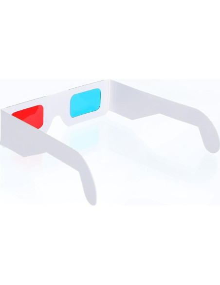 Gafas 3D JIYIN 10 Pcs Anaglifo Rojo y Cian