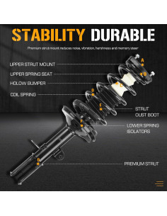 Amortiguadores Completos Traseros Youxmoto para Toyota Corolla y Prizm 2