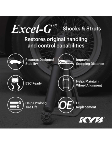 Amortiguador de Gas KYB 348067 para Coche Asiático - Trasero