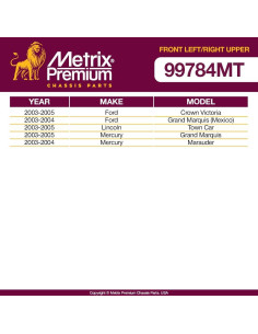 Brazo de Control Superior Metrix para Ford Crown Victoria 03-05 2