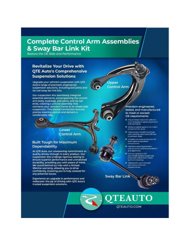 Brazo de Control Superior PM Auto Par 2 para Ford 1997-2003