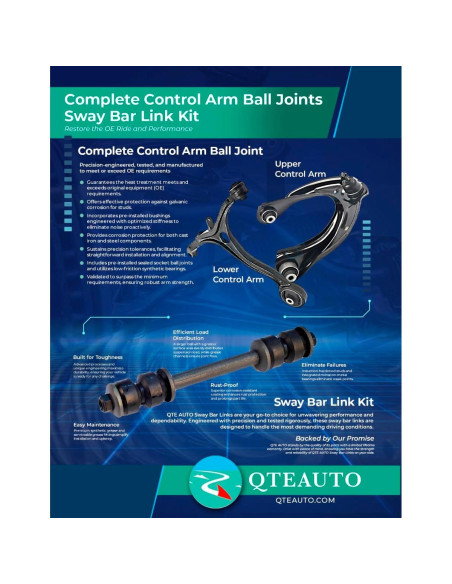 Brazo de Control Superior PM Auto Par 2 para Ford 1997-2003