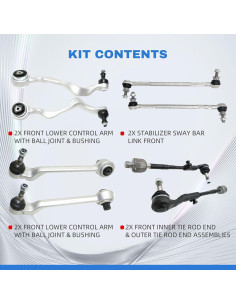 Kit de Brazo de Suspensión Delantera Rockplanet 8 Piezas BMW 2