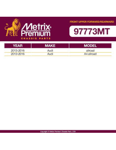 Kit de Brazo de Control Superior Metrix 4 Piezas Audi 2013-2016 2