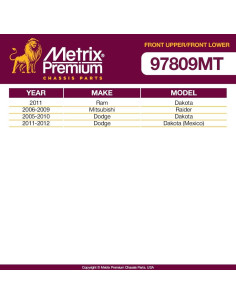Kit de 4 Piezas Brazo de Control Metrix para Ram Dakota y Raider 2