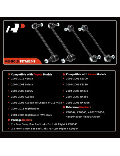 Kit de Suspensión A-Premium 4 Piezas Toyota Lexus 2001-2016 2