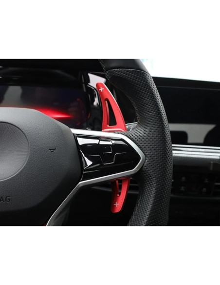 Extensiones de Palanca de Cambio iJDMTOY Rojo Aluminio para VW MK8