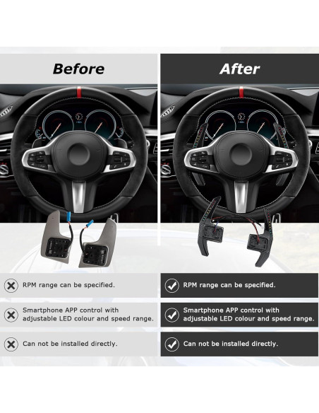 Extensión Palanca de Cambio LED QYMOPAY para BMW 2014+