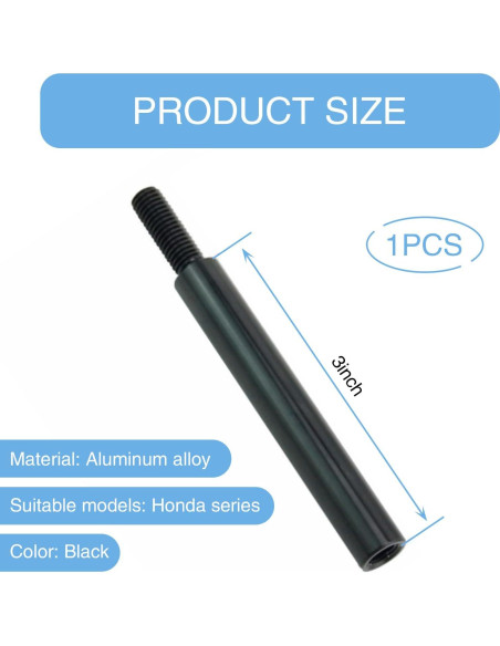 Extensión Palanca de Cambio Awlbed 76mm M10x1.5 Negro