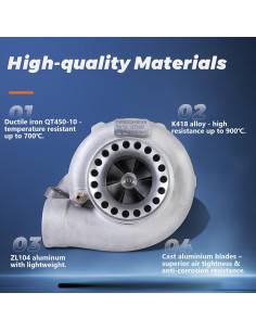 TurboCompresor KUIPERAUTO GT3582 T3 600HP para Motores 2.5L-6.0L 2