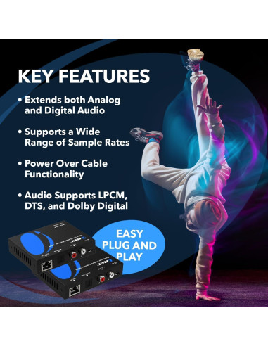 Extensor de Audio OREI DA-EX1000-K Coaxial hasta 304.8m