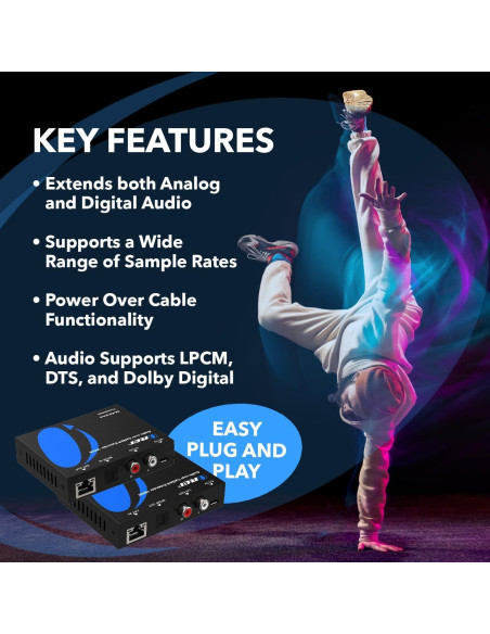 Extensor de Audio OREI DA-EX1000-K Coaxial hasta 304.8m