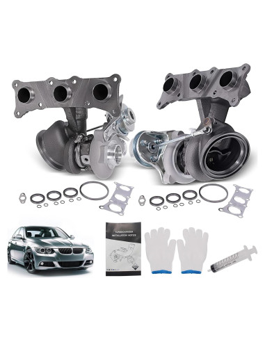 Turbocompresor Doble Topaz N54 TD03 para BMW 335i 2006-2010