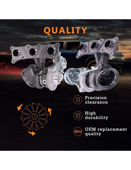 Turbocompresor Doble Topaz N54 TD03 para BMW 335i 2006-2010