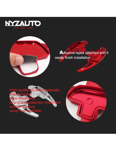 Extensión Palanca Cambio Aluminio NYZAUTO Rojo Modelo B