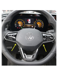 Cubierta de volante deportiva ZiWen para VW Tiguan ID.4 Golf R 2022-2025