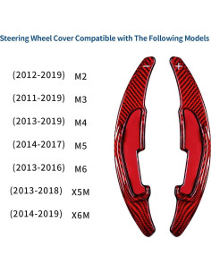 Palanca de Cambio Extensora T-carbon para BMW M2 M3 M4 M5 M6 X5M X6M Rojo 2