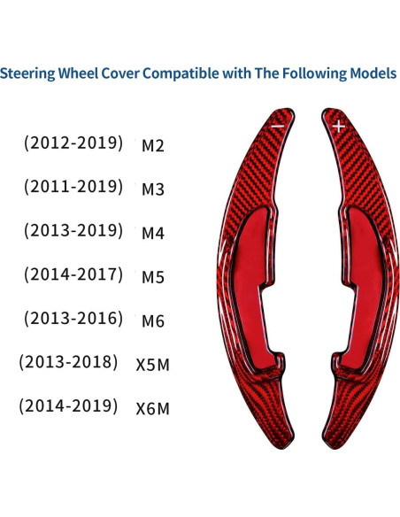 Palanca de Cambio Extensora T-carbon para BMW M2 M3 M4 M5 M6 X5M X6M Rojo