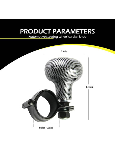 Bola de refuerzo para volante Zeathery fibra de carbono 5.08 cm