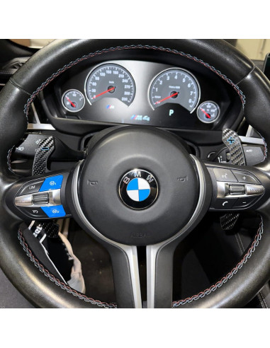 Palancas de Cambio de Volante BMW Jesusii Azul Fibra Carbono