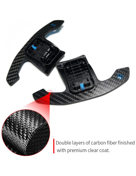 Palancas de Cambio de Volante BMW Jesusii Azul Fibra Carbono
