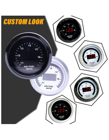 Medidor de Relación Aire/Combustible UEGO FHRHRY 52mm Digital