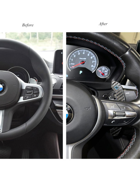 Palancas de Cambio de Volante BMW Jesusii Azul Fibra Carbono