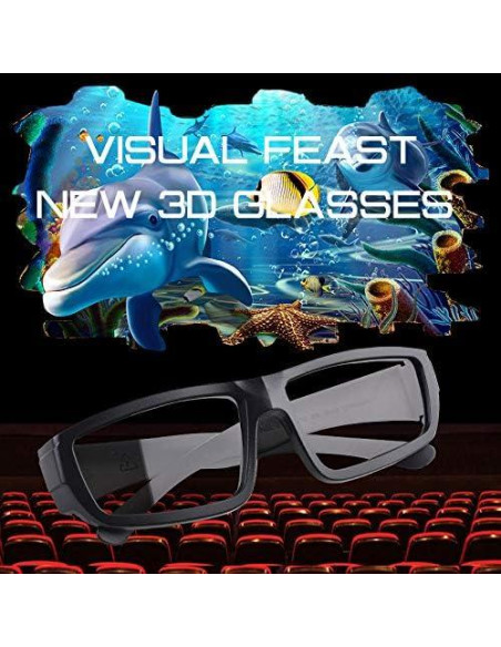 Gafas 3D GELETE pasivas unisex para cine y TV 12 piezas